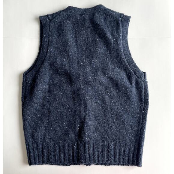 NWT Alex Mill Donegal Navy Wool Blend Cardigan Vest Medium - Picture 3 of 12